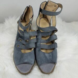 Blue Gray Cut out heels | size 10